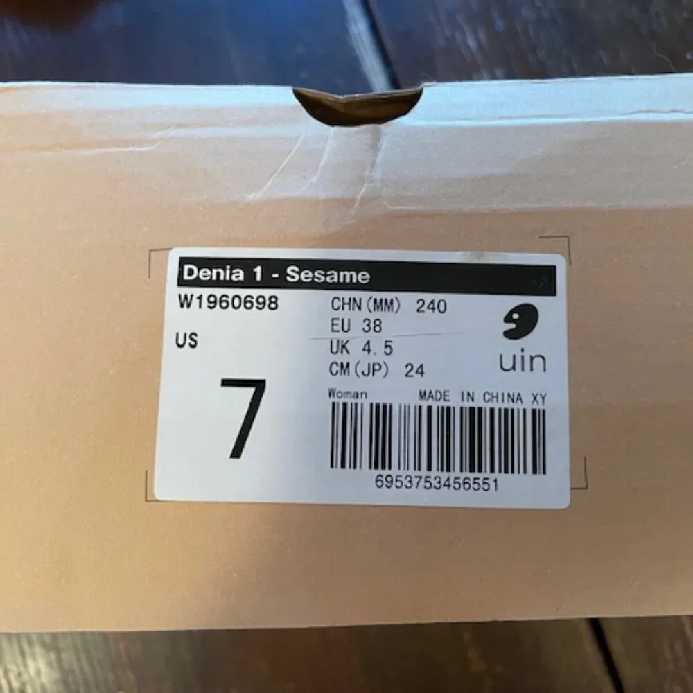 NWT NEW UIN Denia 1 Sesame Size 7 Womens Lace Up Retro Beige Hippie Comfy $215 - Picture 3 of 12